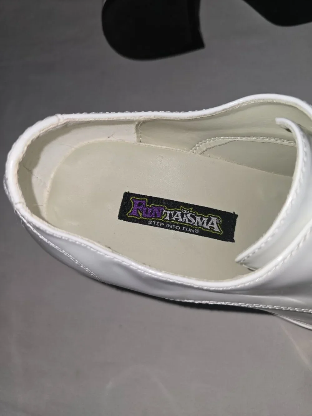 Funtasma JAZZ-02 Men's Size 9 White Patent Platform Disco Retro Costume Shoes